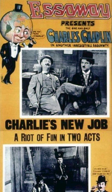 Charlie Chaplin In His New Job 1915